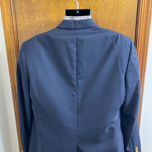 346 Brooks Brothers Navy Blue Gold Button Blazer - Picture 6 of 8